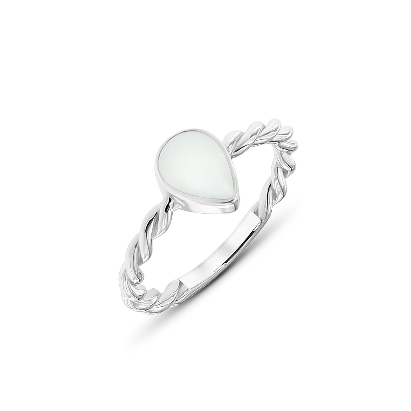 Bijoux Lait Maternel Turning Droplet | Bague Argent