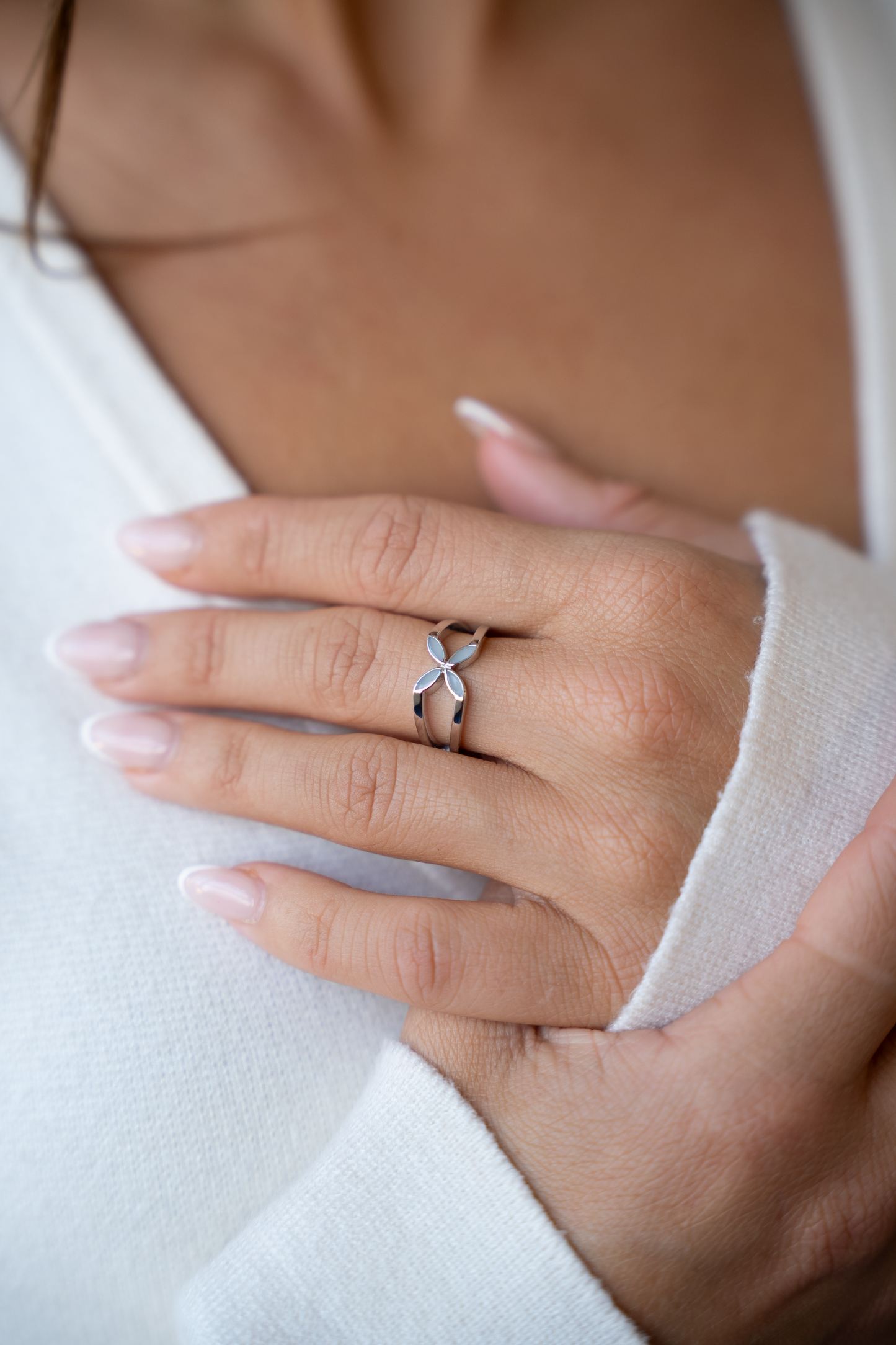 Bijoux Lait Maternel Fleur | Bague Or