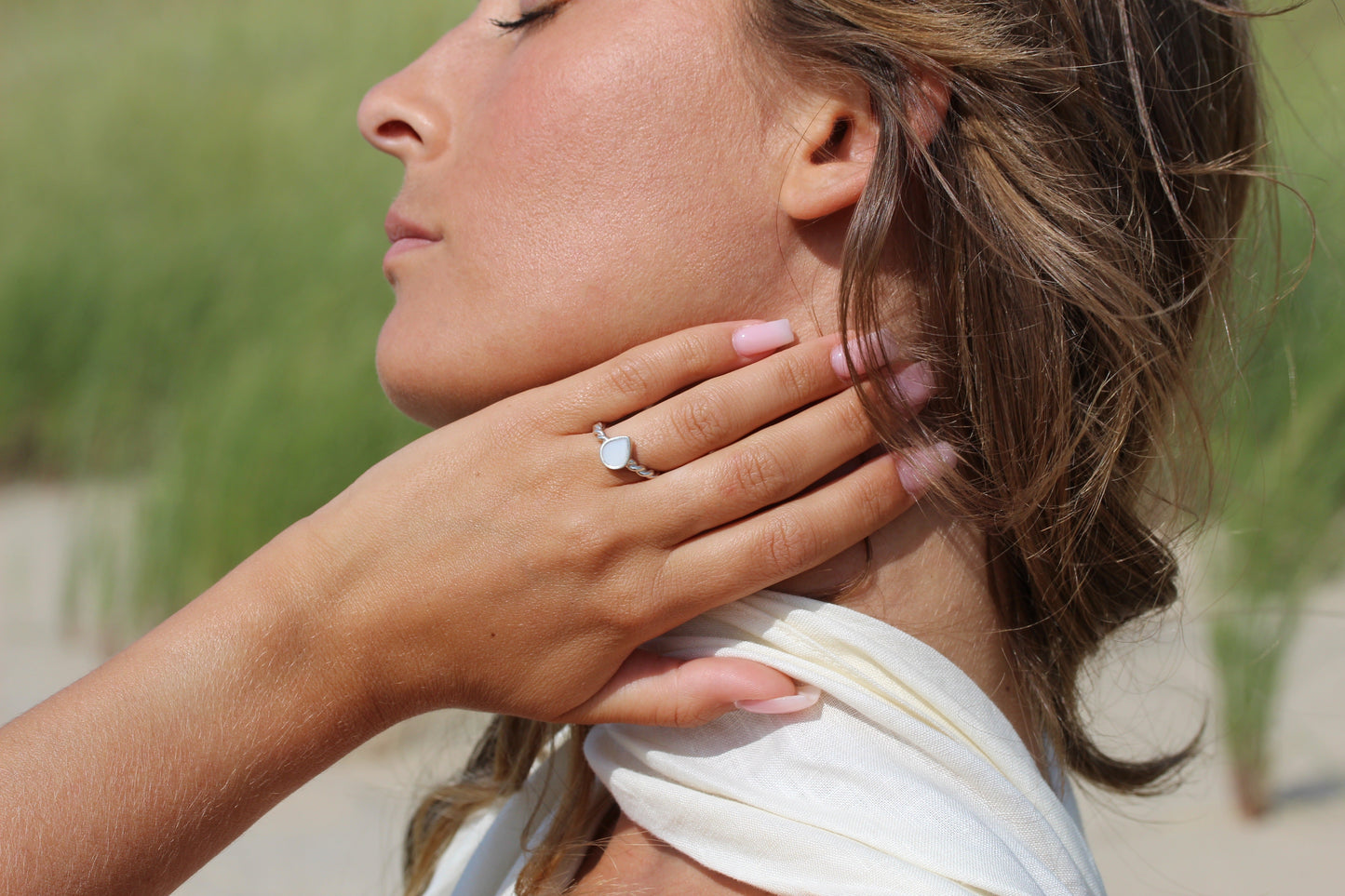 Bijoux Lait Maternel Turning Droplet | Bague Argent
