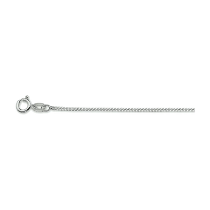 Le Collier en argent rhodié de Mama Jewels est un fin collier en argent de 45 cm doté d'un petit fermoir en forme de homard, ce qui en fait un cadeau élégant et magnifiquement mis en valeur sur un fond blanc uni.
